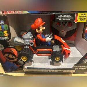 Super Mario Rumble RC Racer with Lights, Sounds, and Mario's Head Moves
